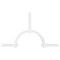 Ekena Millwork Ericson Architectural Grade PVC Gable Bracket, 96"W x 56"H x 4"D x 4"F, 14/12 Pitch GBP096X56X0404ERI00 - alternate 5